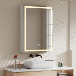50mm W 70mm H Frameless Medicine Cabinet Mirror Fixed