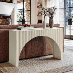 Claverton 120cm Modern Fluted Console Table for Behind Sofa Couch Entryway