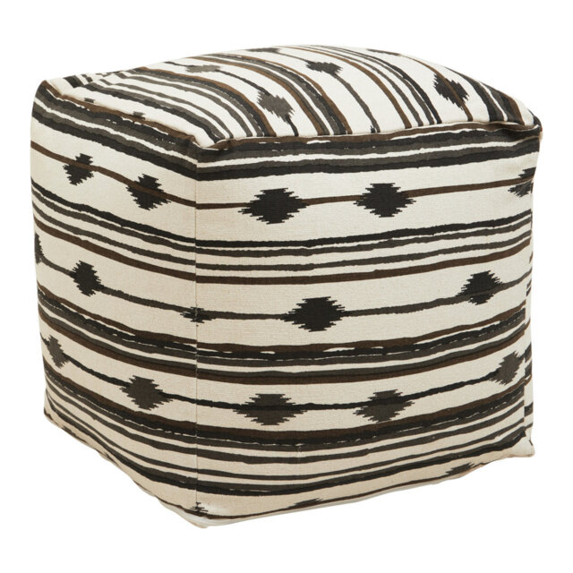 Seward 50cm Wide Square Geometric Pouffe Ottoman