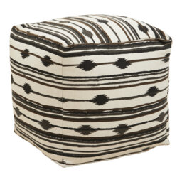 Seward 50cm Wide Square Geometric Pouffe Ottoman