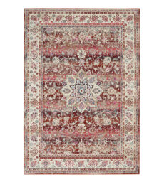 Red Rug, Traditional Luxurious Rug, Floral Rug, Stain Resistant Persian Rug For Bedroom, & Dining Room