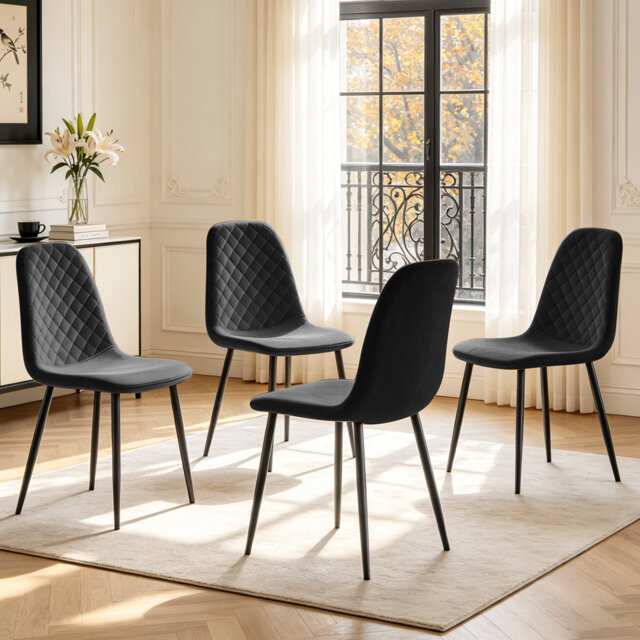 Velvet Modern Upholstered Dining Chair