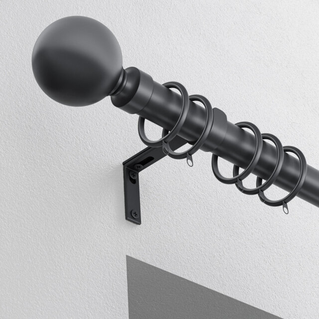 Steel 2.8cm Single Curtain Pole