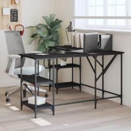 Aahad L-Shaped Metal Base Writing Desk