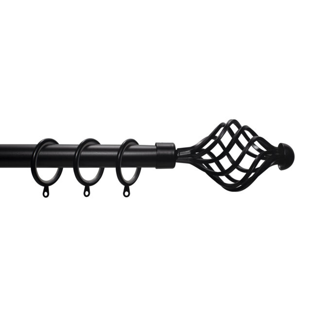 Gloria Steel Adjustable 0.28cm Single Curtain Pole