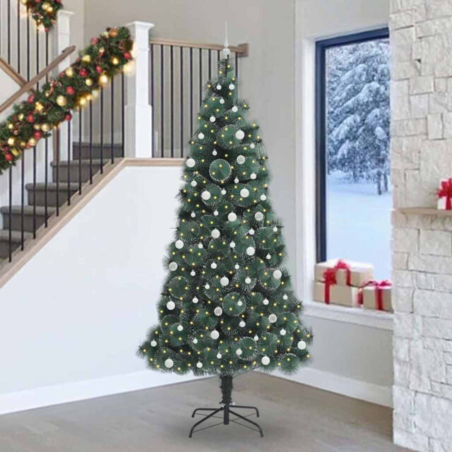 Artificial Pre-lit Christmas Tree with Ball Set