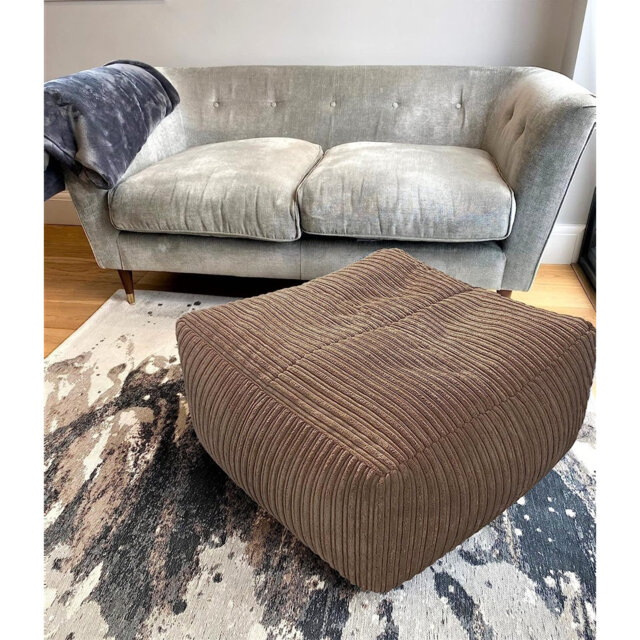 Baltzer 68cm Wide Square Pouffe Ottoman