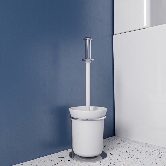 Free-Standing Toilet Brush and Holder