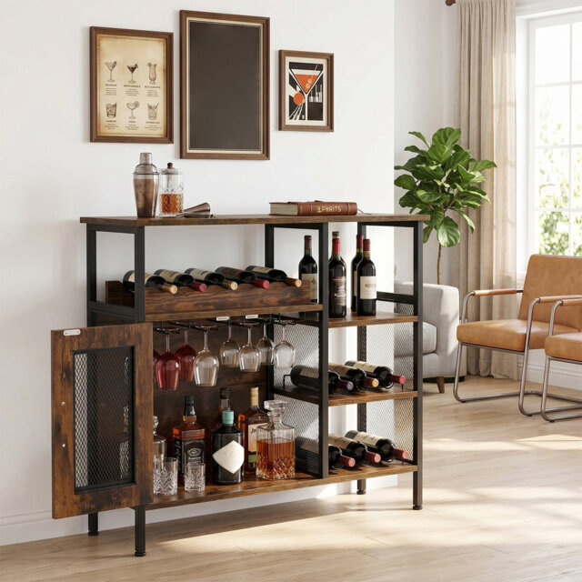 Wine Bottle & Glass Rack