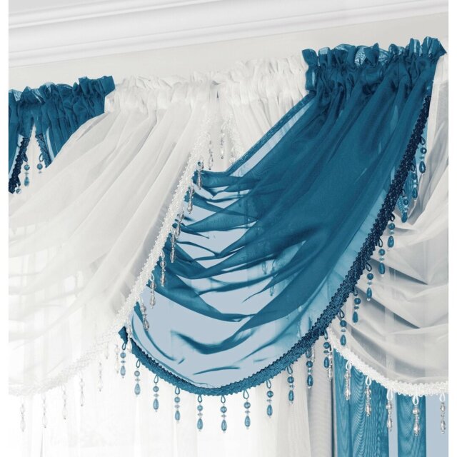 Ned Single Beaded Voile Swag