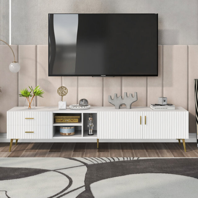 White Tv Stand For 75-inch Televisions