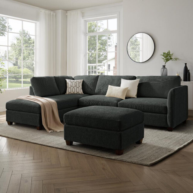 Chatrine Corner Sofa With Footstool