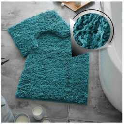 Luxury Zero Twist Bath Mat Set 2 Piece Plush Microfiber Bathroom Rug & Pedestal Mat Non Slip Absorbent Washable
