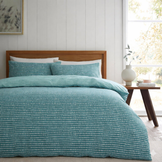 Moseley Teal Reversible Duvet Cover Set y