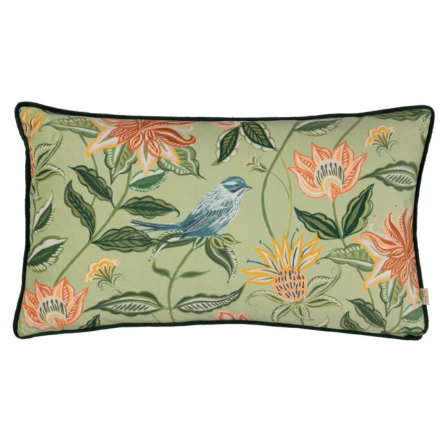 Chatsworth Aviary Floral Rectangular Lumbar Cushion Cover