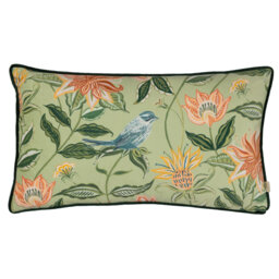 Chatsworth Aviary Floral Rectangular Lumbar Cushion Cover