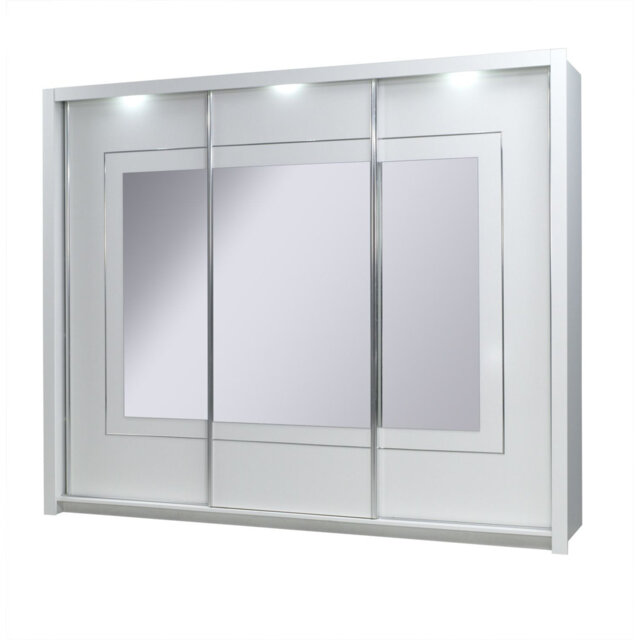 PANAREA 11 SLIDING WARDROBE (new tracks) 3-DOOR 200 U11400-ALPINE WHITE SQ8685-GLOSSY WHITE 11 B