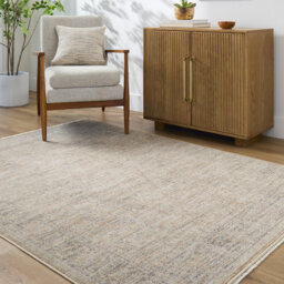 Galey Alix x Livabliss Maria Elena III-Vintage Brown Beige Blue Traditional Vintage Boho Fringe Living Dining Bedroom Rug
