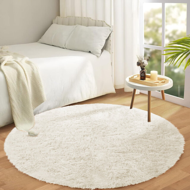 Round Shaggy Area Rug â Ultra-Soft Plush High-Pile Rug For Living Room And Bedroom