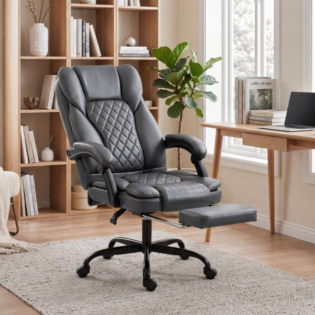 HOMCOM High-Back Executive Home Office Chair with 360 Degree Swivel