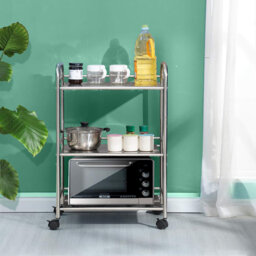 Tambellini 60 Cm Stainless Steel Kitchen Trolley with Locking Wheels