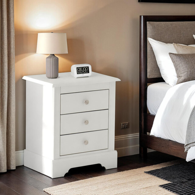 Clarita 3 Drawer Bedside Chest