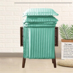 Microfiber Solid Colour Bedspread with Pillow Shams Included