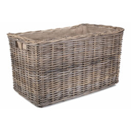 Rattan Under Bench Basket with Lining