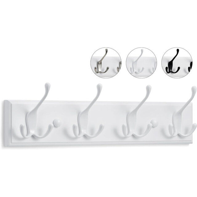 Aralda Metal Wall 4 - Hook Wall Mounted Coat Rack