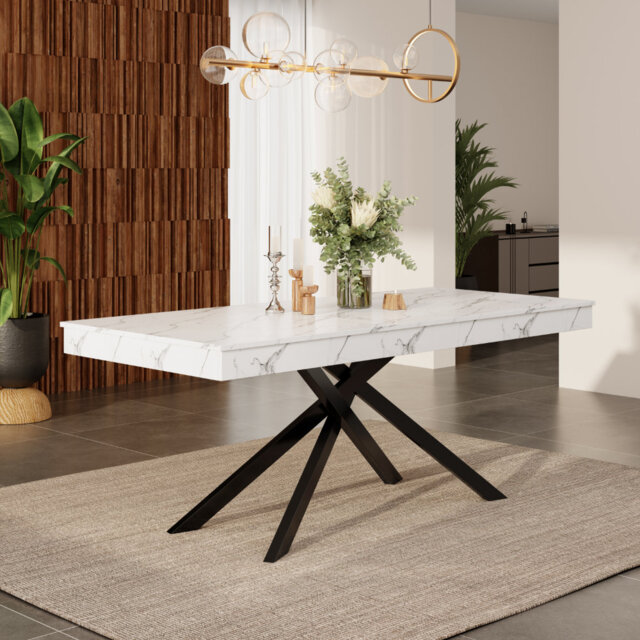 Metal Base Dining Table