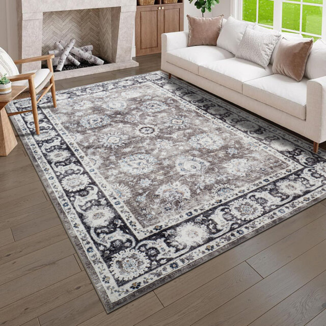 Modern Plush Area Rug Machine Tufted Shaggy Carpet