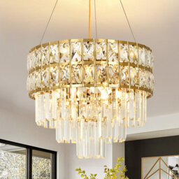 4 - Light Crystal Chandelier with Crystal Accents