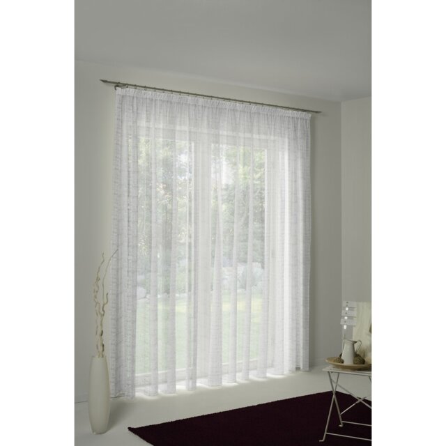 Moura Pencil Pleat Semi Sheer Curtain