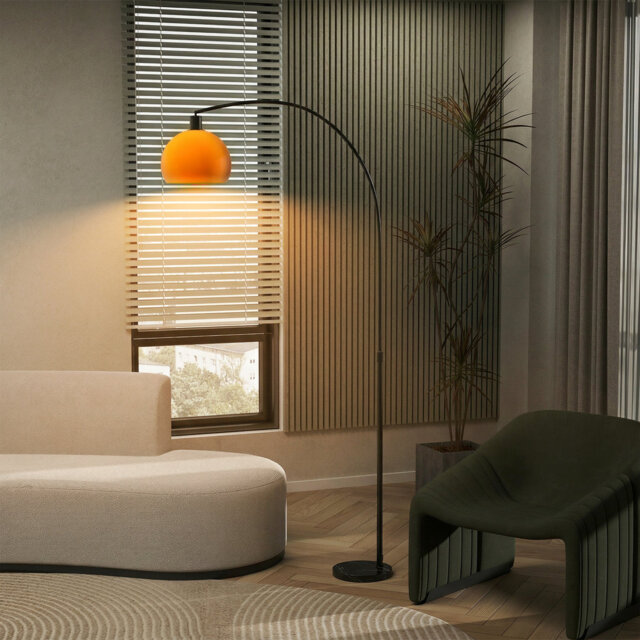 180 H cm Powder Coated Arched Floor Lamp