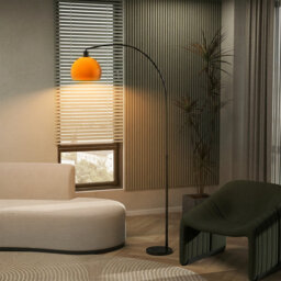 180 H cm Powder Coated Arched Floor Lamp