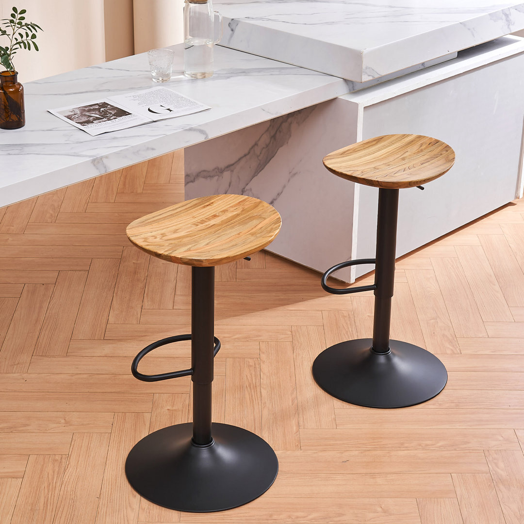 Bar Stools Set Of Adjustable Swivel Counter Height Barstool