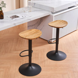 Bar Stools Set Of Adjustable Swivel Counter Height Barstool