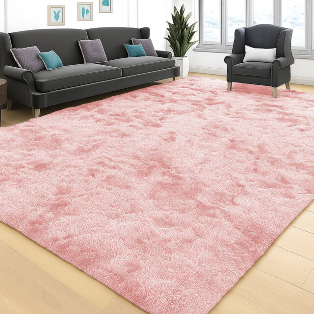 Non-Slip Plush Shaggy Pink Rug/Carpet