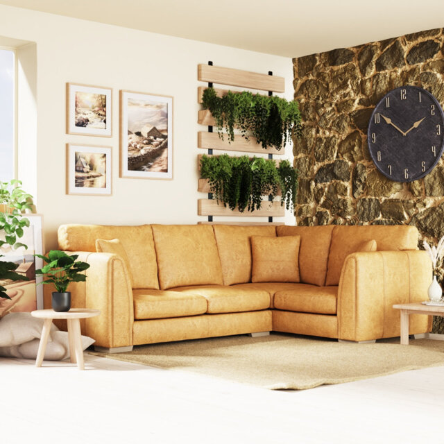 Bablu 4 Seater Faux Leather Corner Sofa
