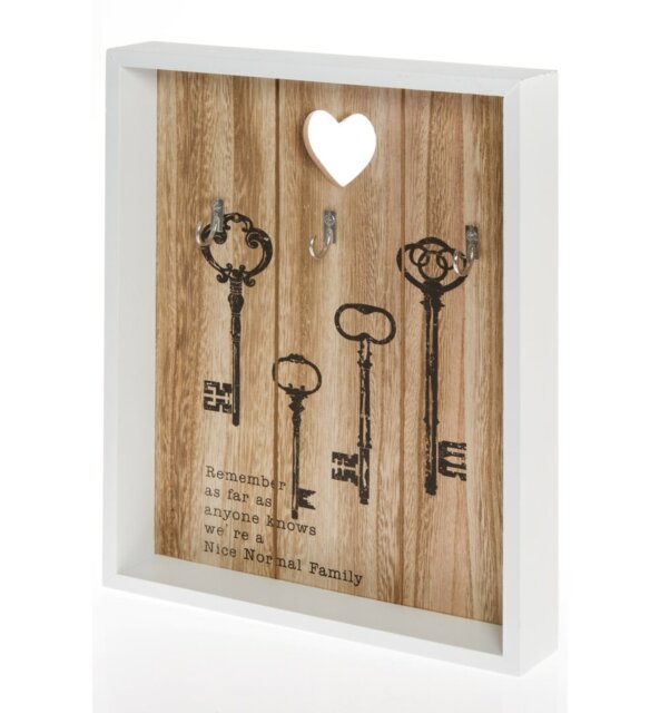 Solid + Manufactured Wood Wall Organizer with Key Hooks