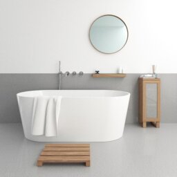 Belinda Solid Wood Shower Mat