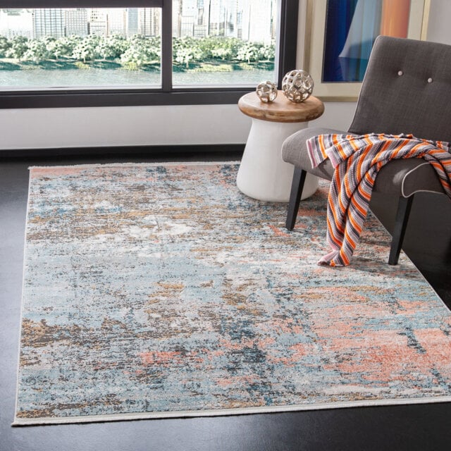 Jacinto Looped/Hooked Grey Rug