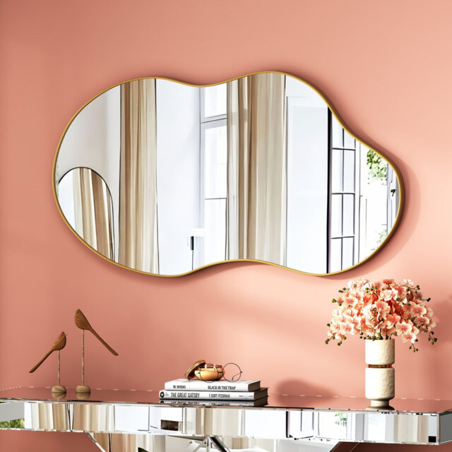 50x92.5CM Wall Mirror Metal Asymmetrical Accent Mirror set of 2