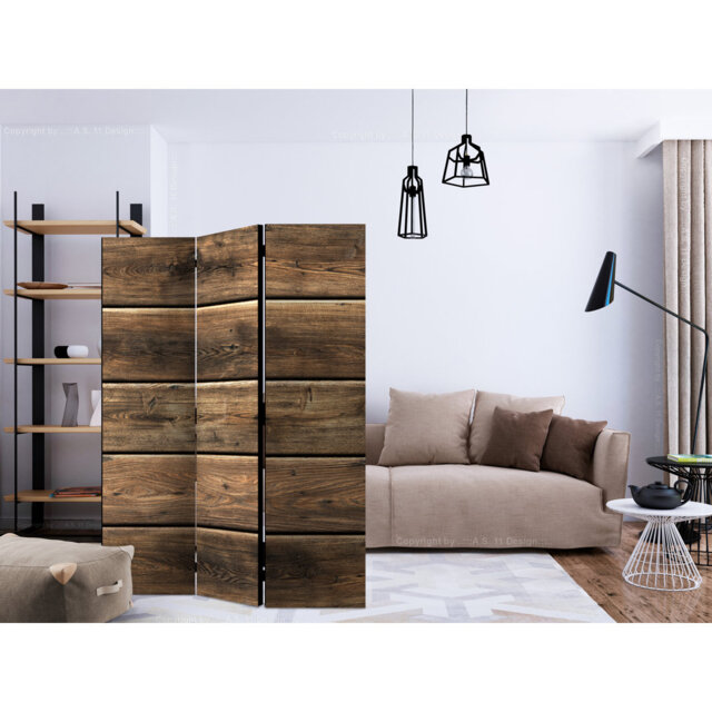 135cm W x 172cm H 3 - Panel Wood Folding Room Divider
