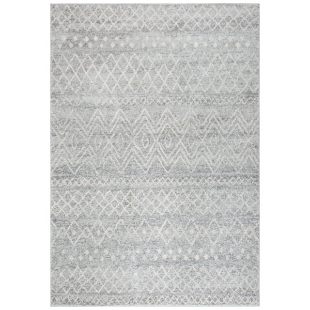 Tabares Looped/Hooked Silver Rug