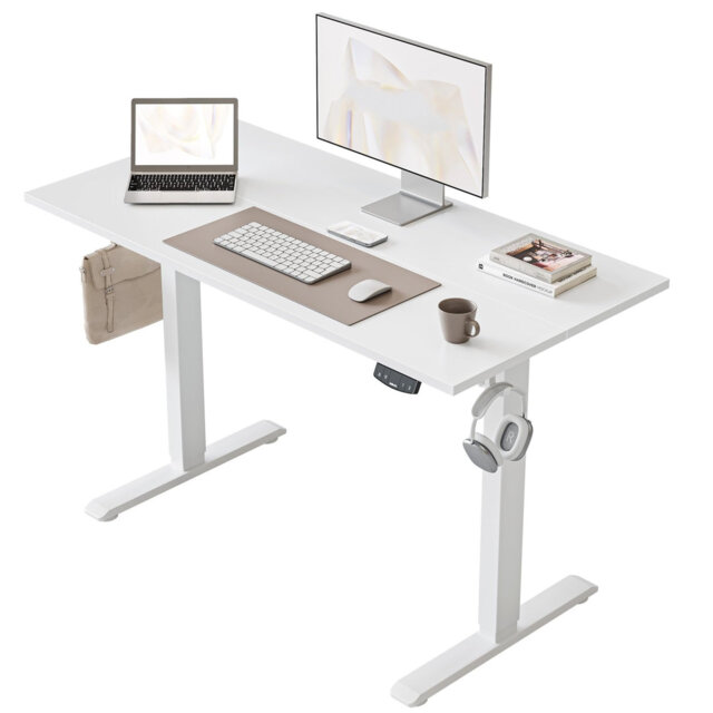 Adjustable Metal Base Computer Desk