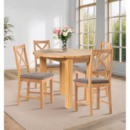 4 - Person Drop Leaf Solid Oak Dining Set
