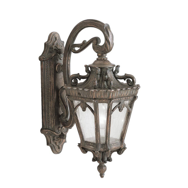 Ballintoy Londonderry Seeded Glass Outdoor Wall Lantern