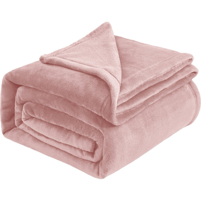 Aspire Homeware Ultra-Soft Hotel Quality Reversible Plain Weave Fleece Throw Blanket