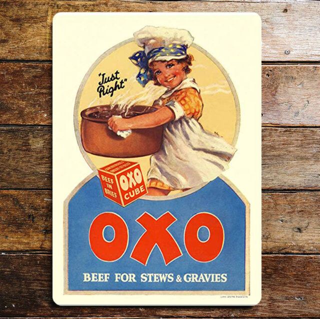 Oxo Cube Beef for Stews and Gravies Metal Wall DÃ©cor
